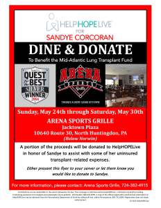Corcoran Sandy - Dine  Donate